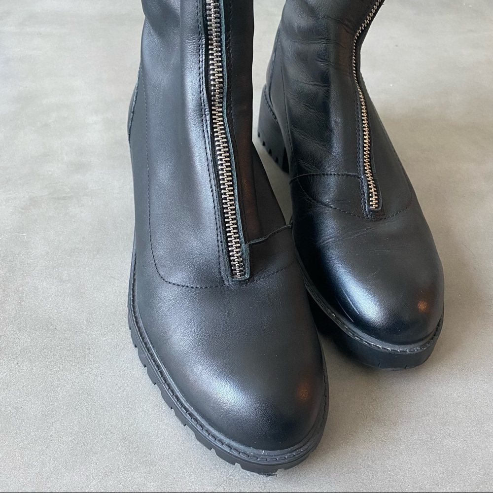 Zara Zip Up Black Boots